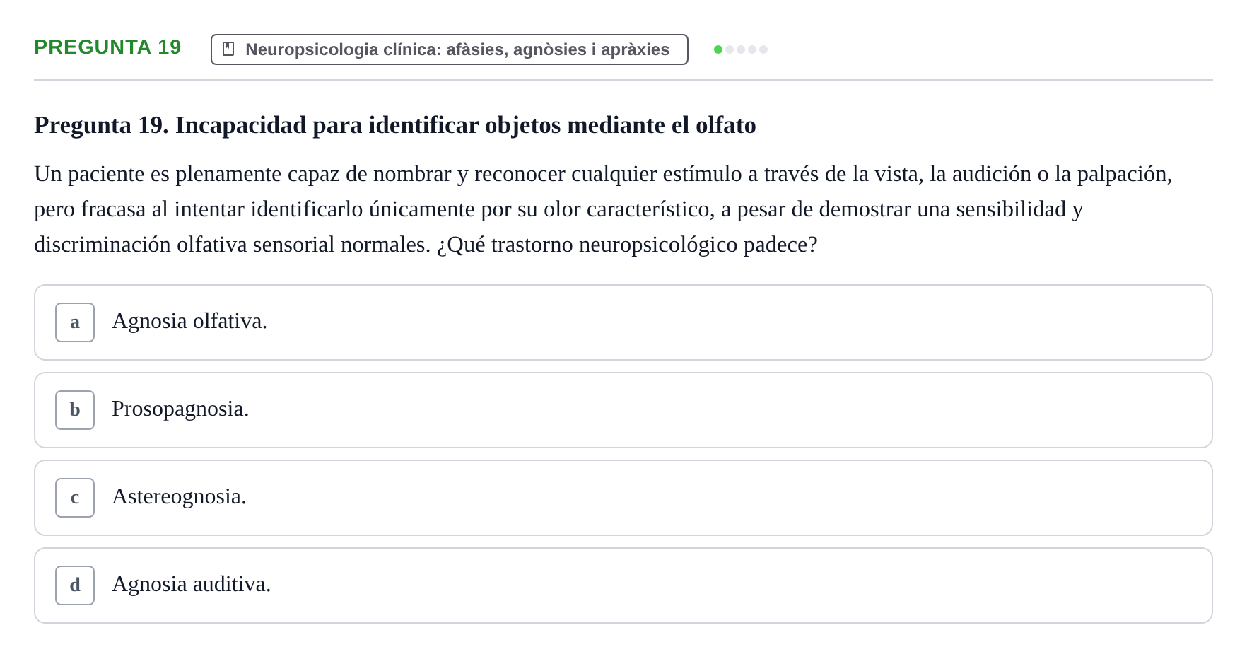 Enunciado: Pregunta 19