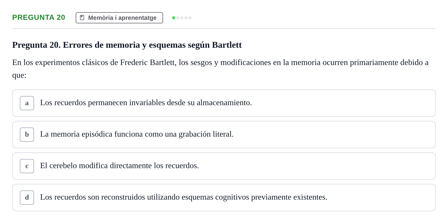 Enunciado: Pregunta 20