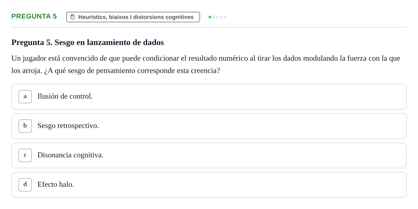 Enunciado: Pregunta 5