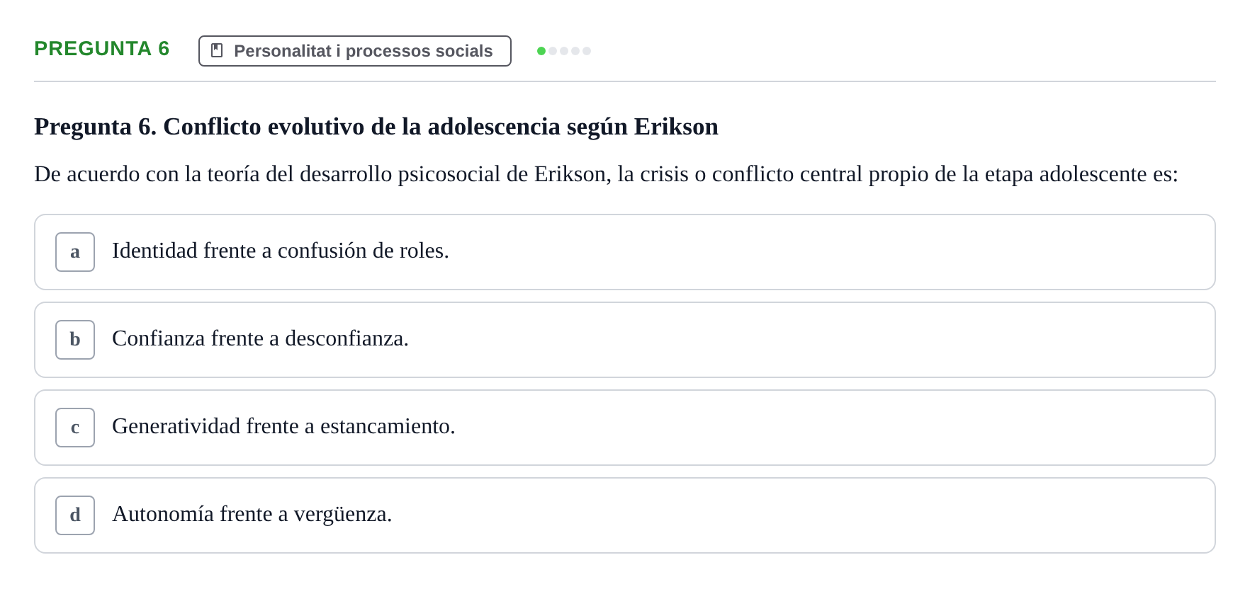 Enunciado: Pregunta 6