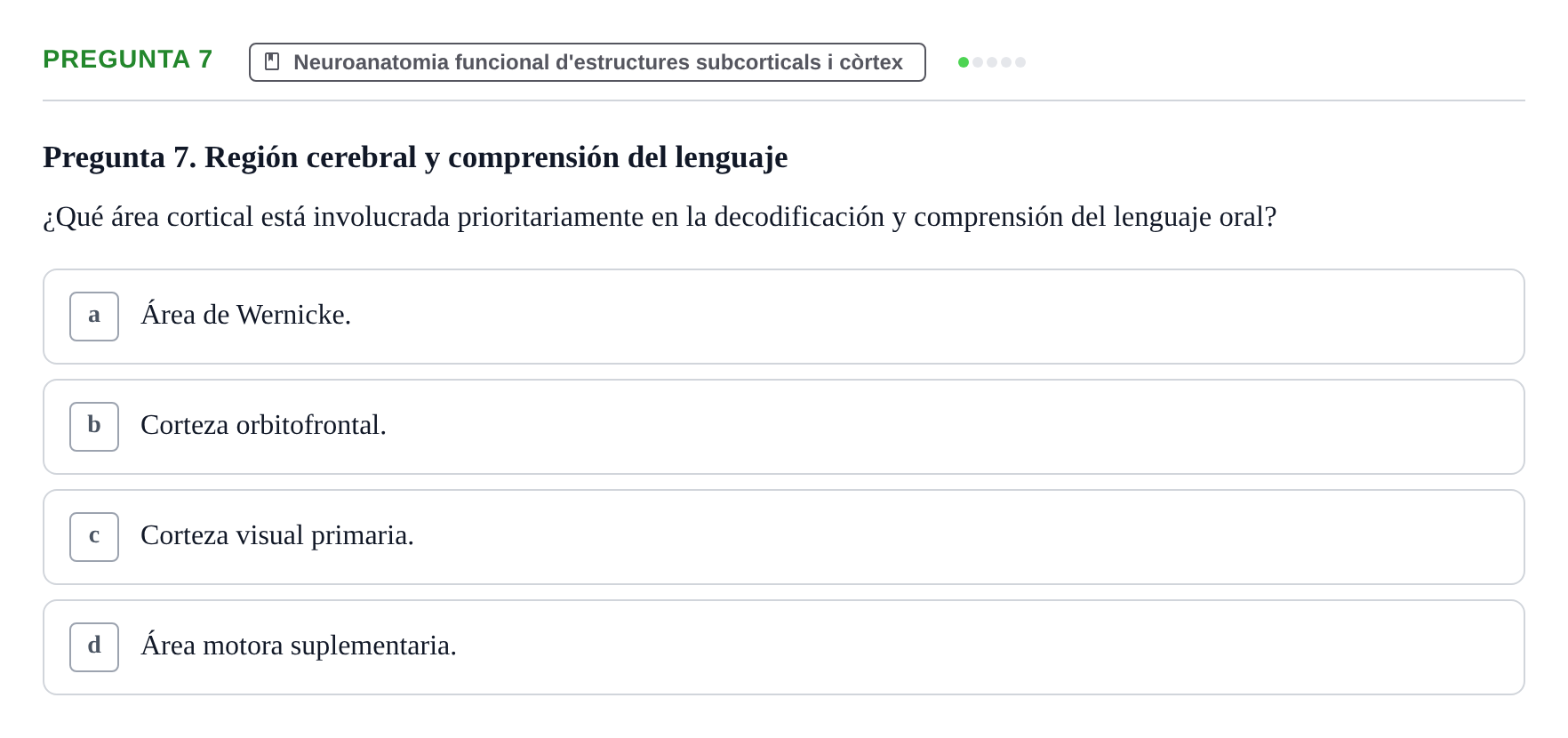 Enunciado: Pregunta 7