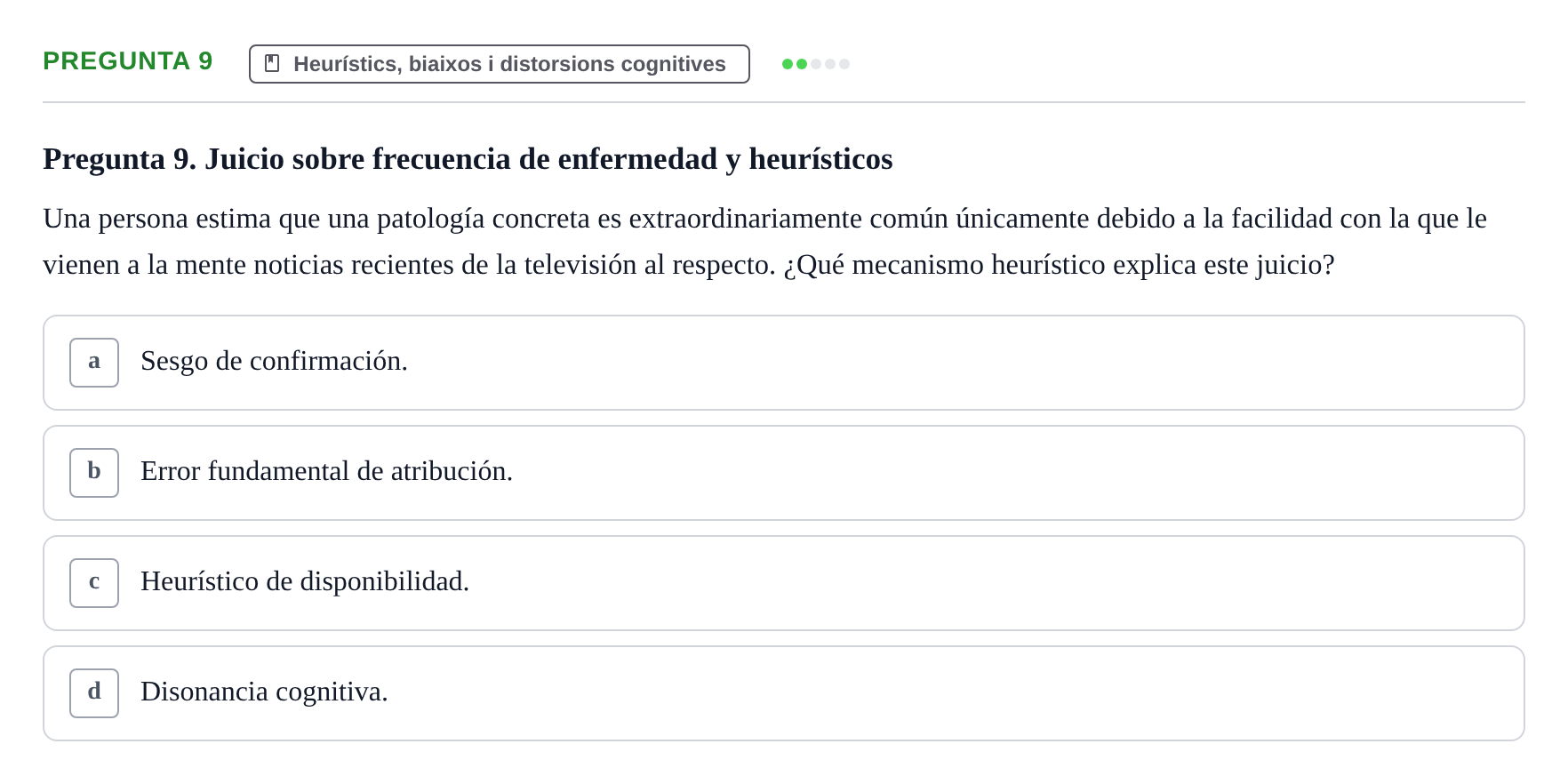 Enunciado: Pregunta 9