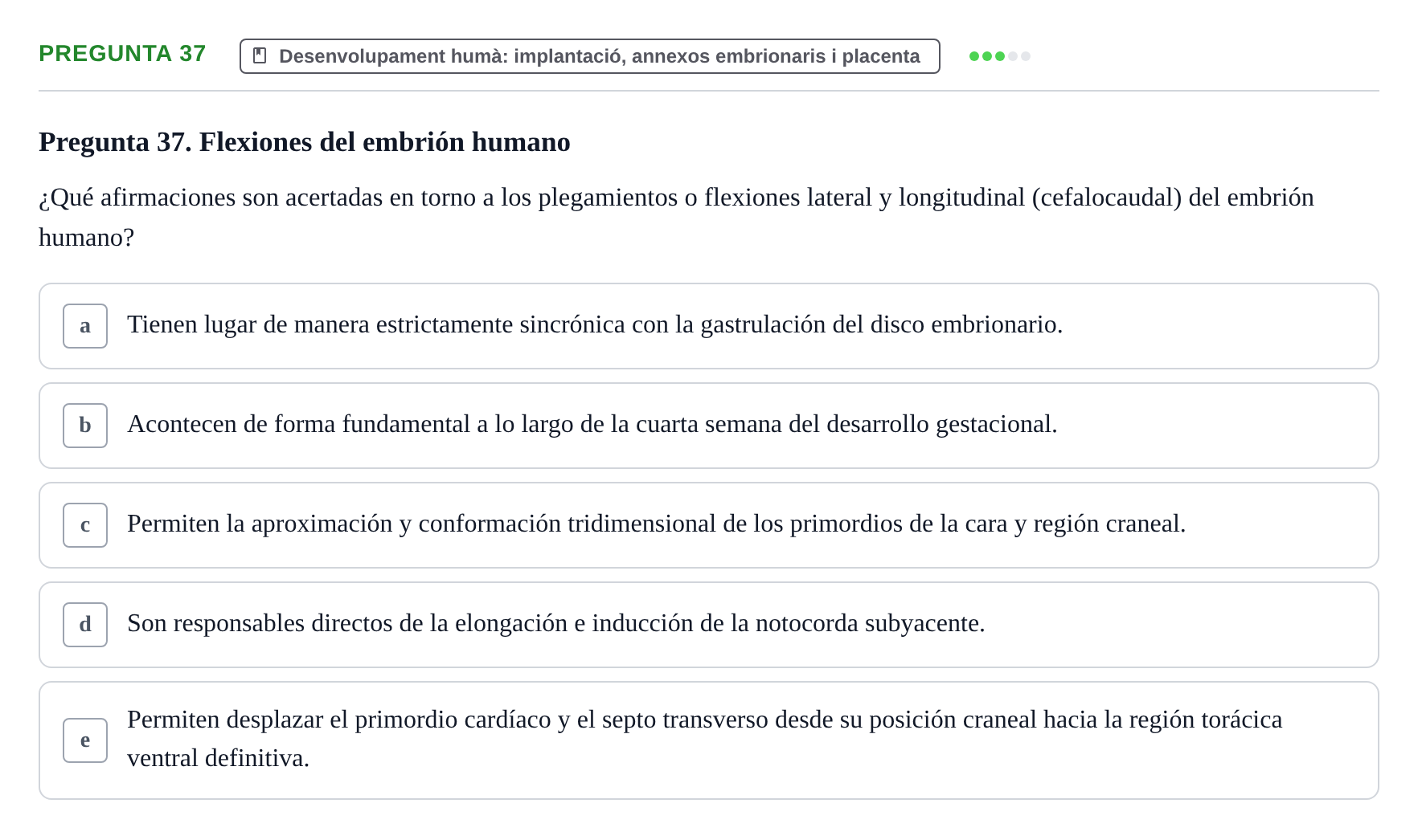 Enunciado: Pregunta 37 · Bilogía Celular y del Desarrollo UB 2010