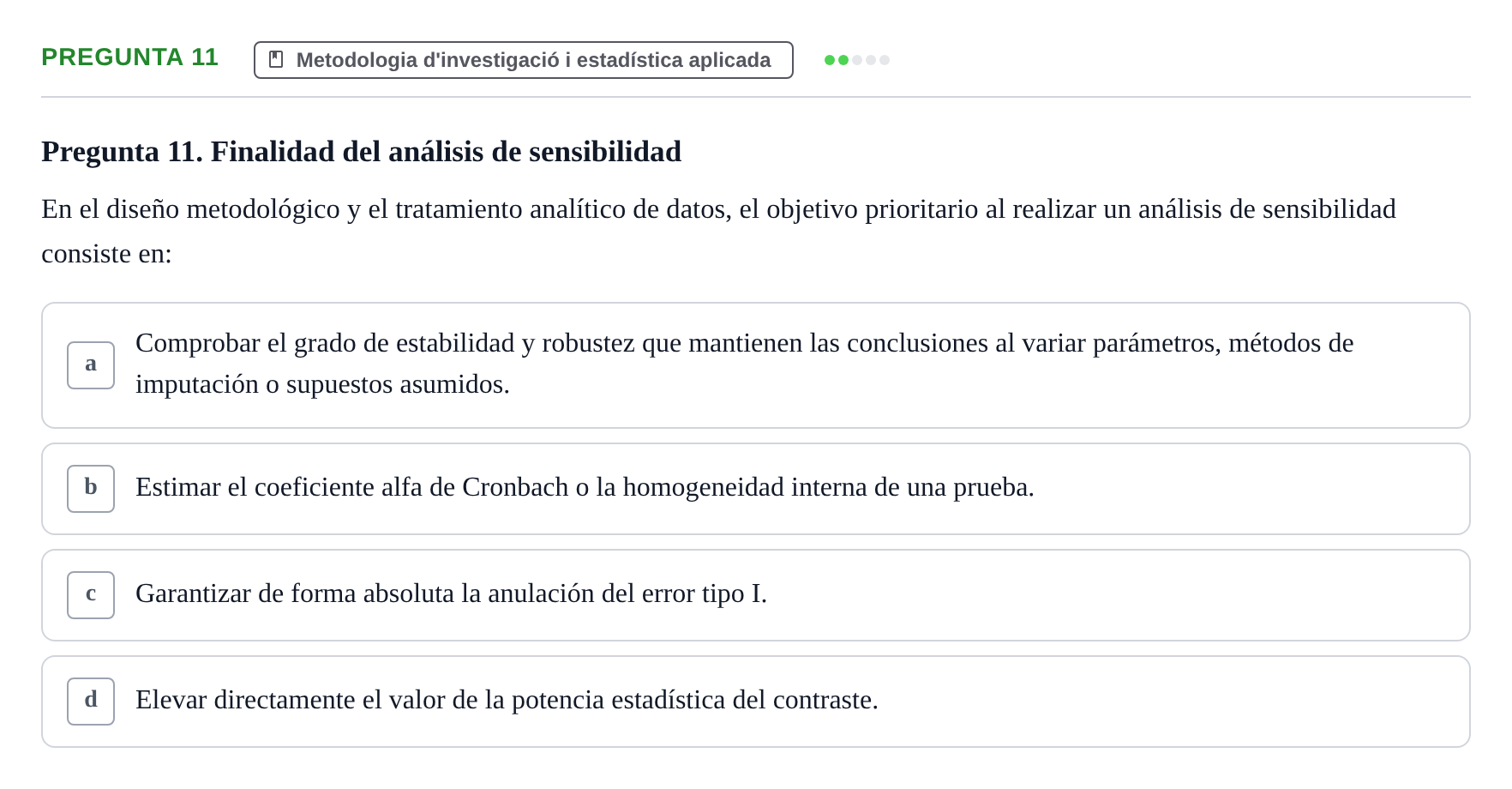 Enunciado: Pregunta 11