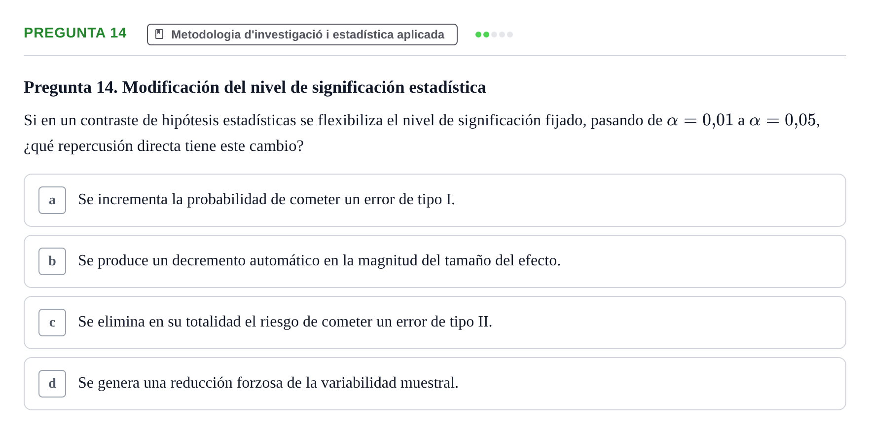 Enunciado: Pregunta 14