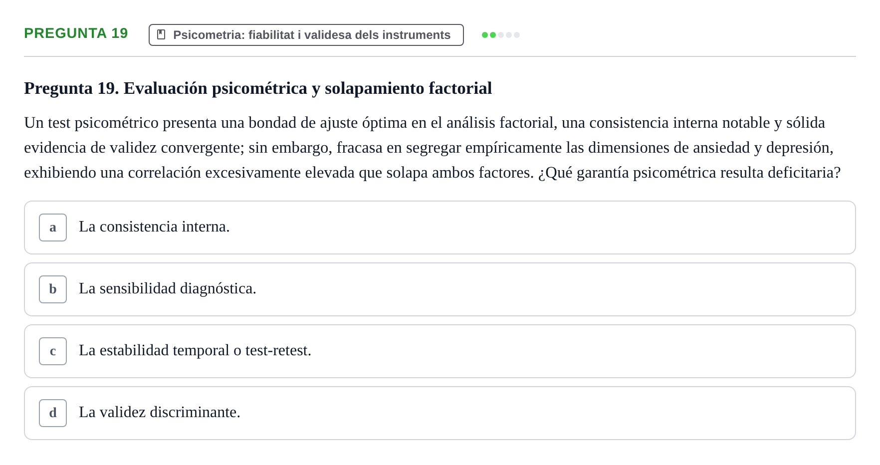 Enunciado: Pregunta 19