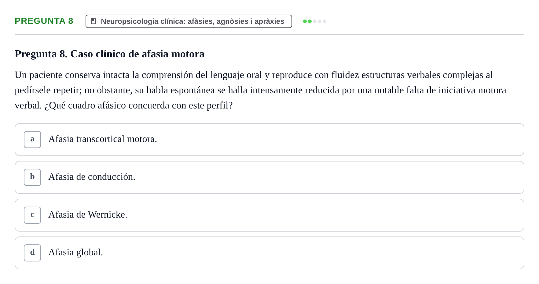 Enunciado: Pregunta 8
