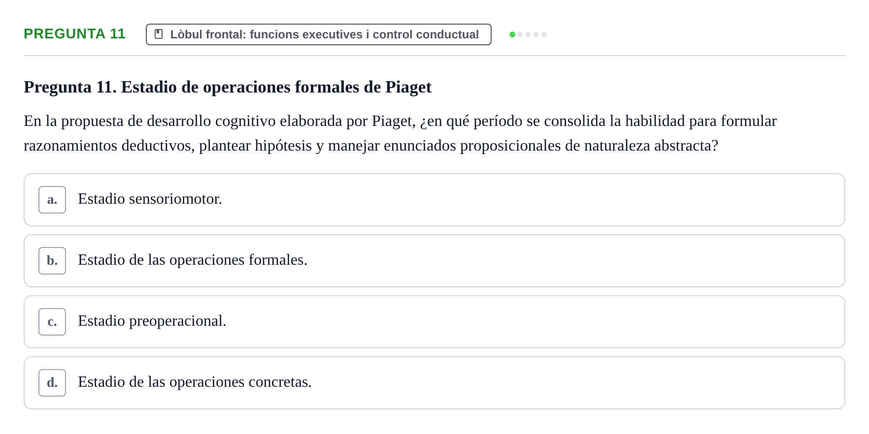 Enunciado: Pregunta 11