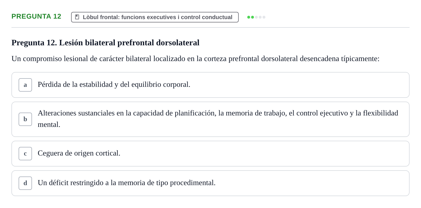 Enunciado: Pregunta 12