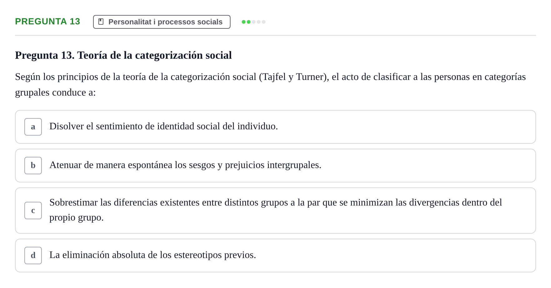 Enunciado: Pregunta 13
