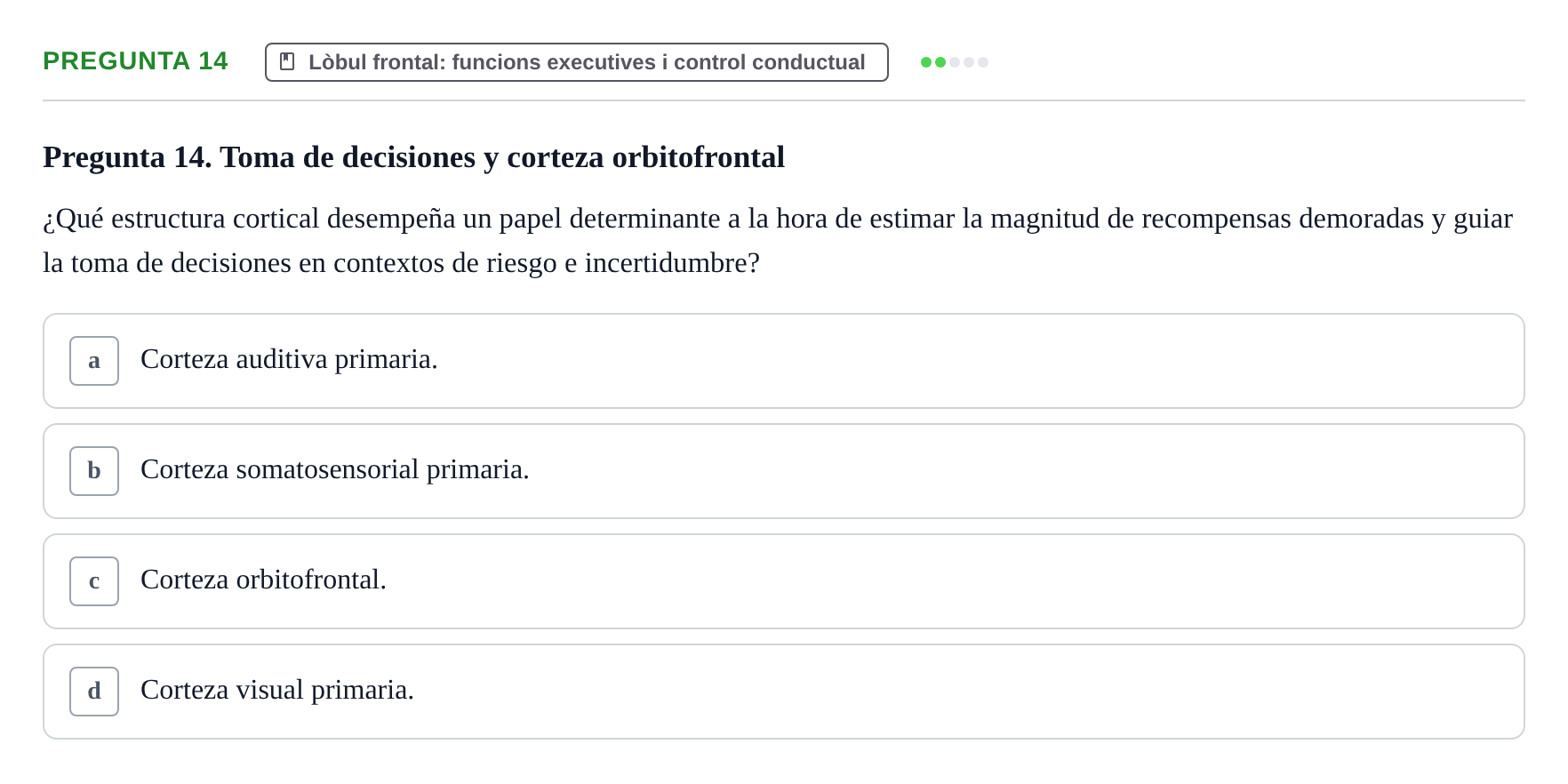 Enunciado: Pregunta 14