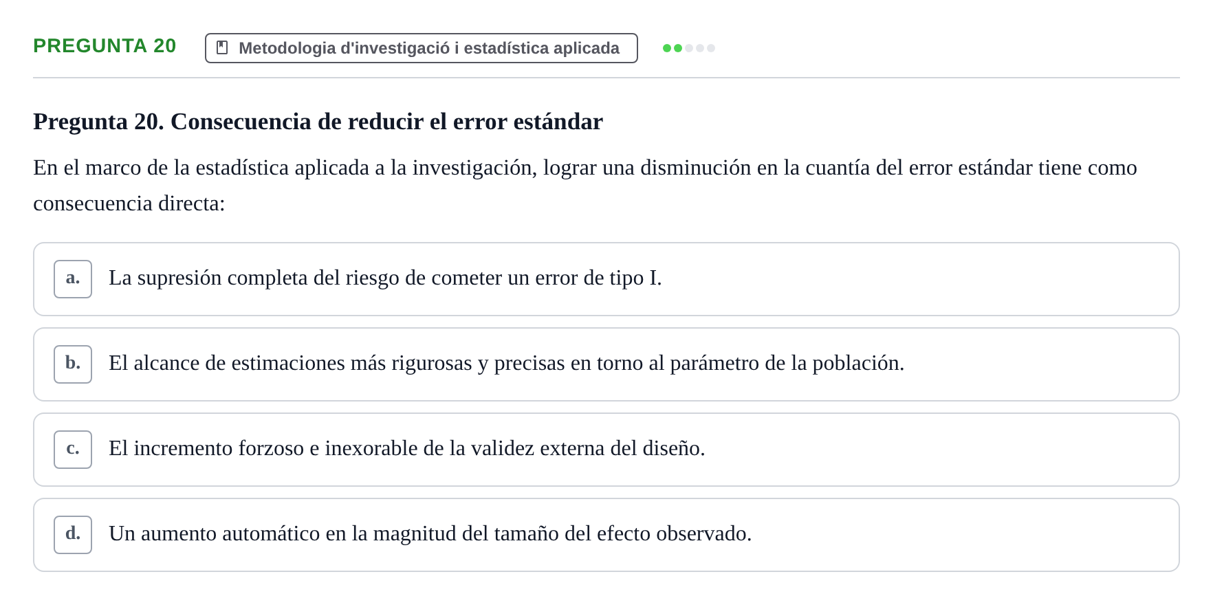 Enunciado: Pregunta 20