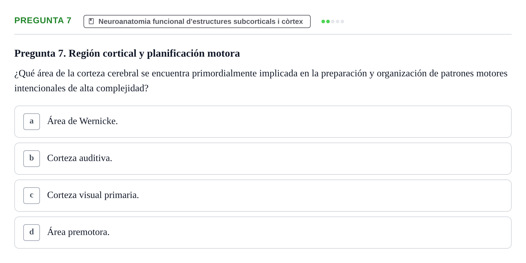 Enunciado: Pregunta 7