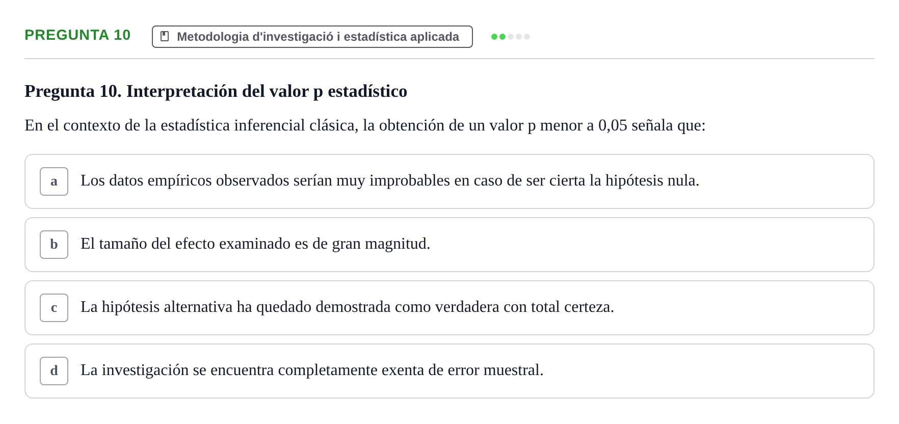 Enunciado: Pregunta 10