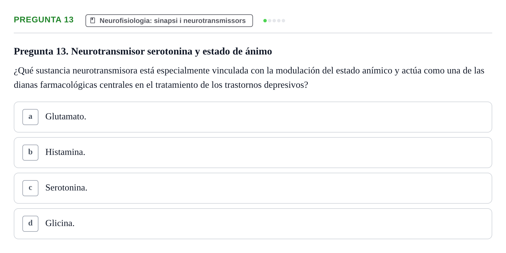 Enunciado: Pregunta 13