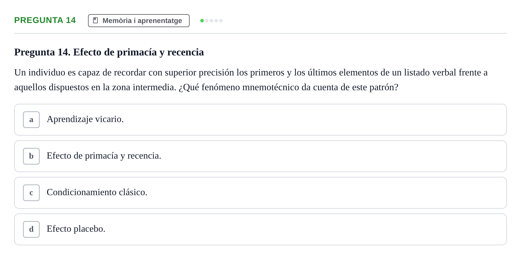 Enunciado: Pregunta 14