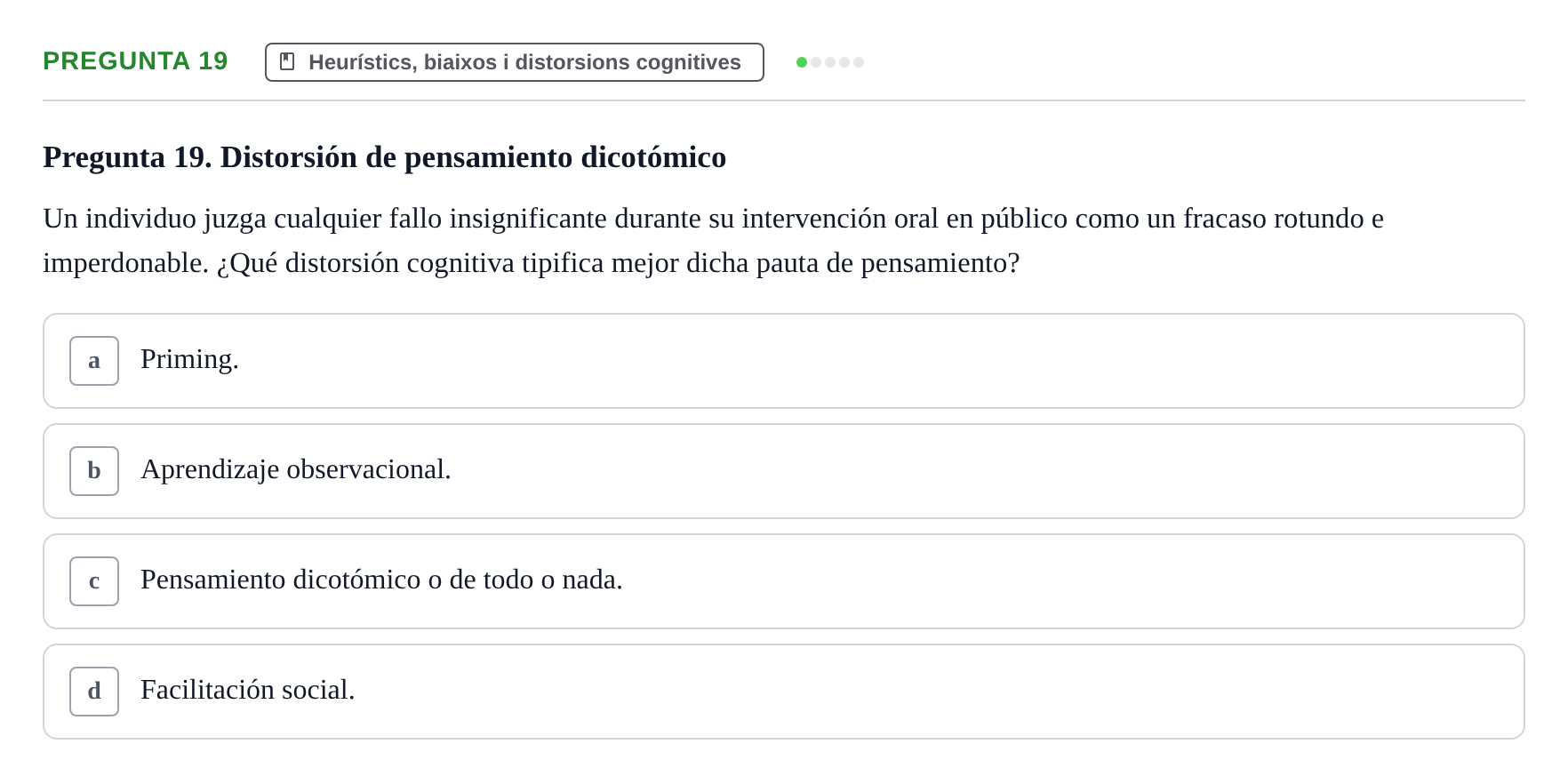 Enunciado: Pregunta 19