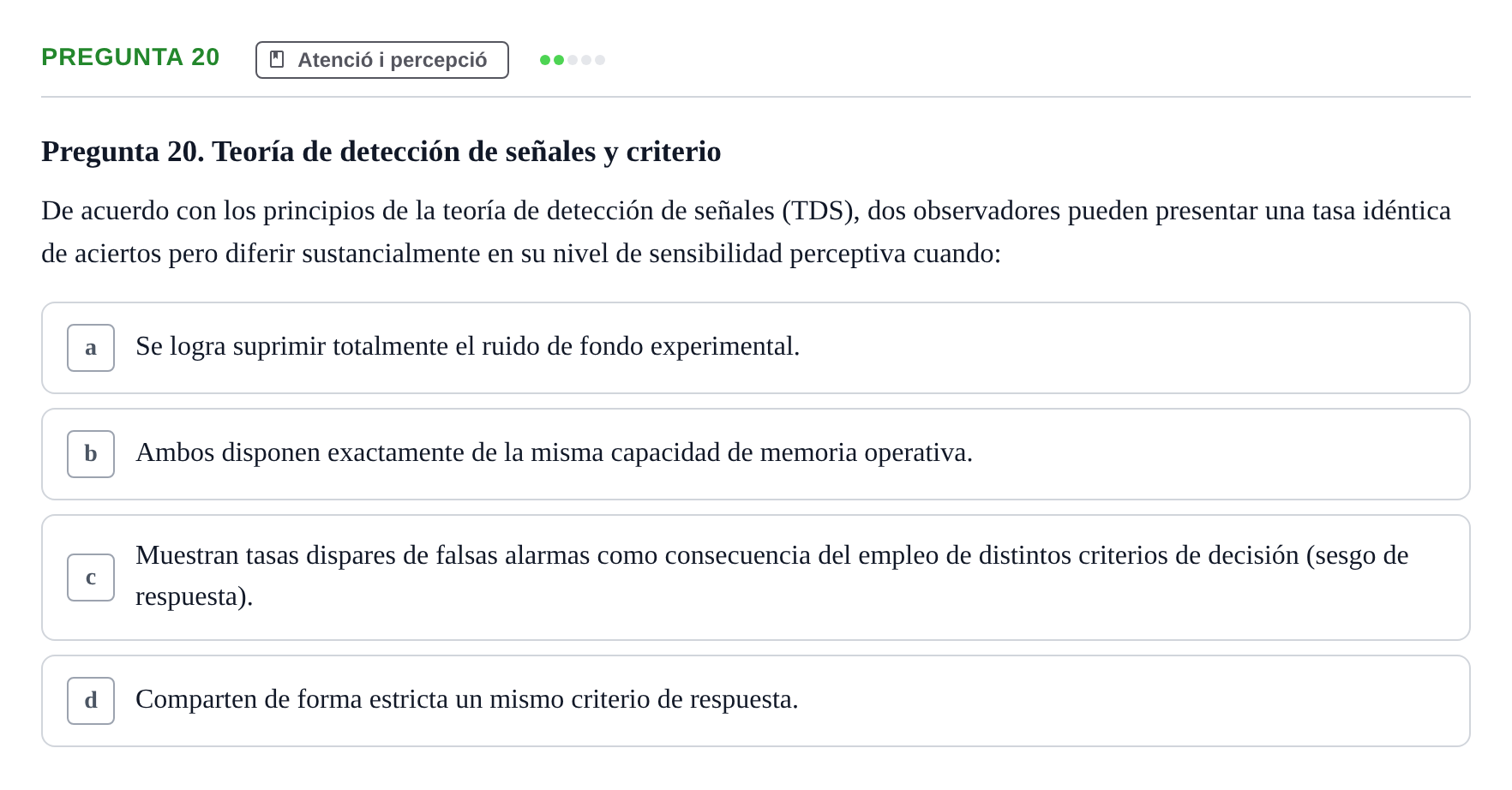 Enunciado: Pregunta 20