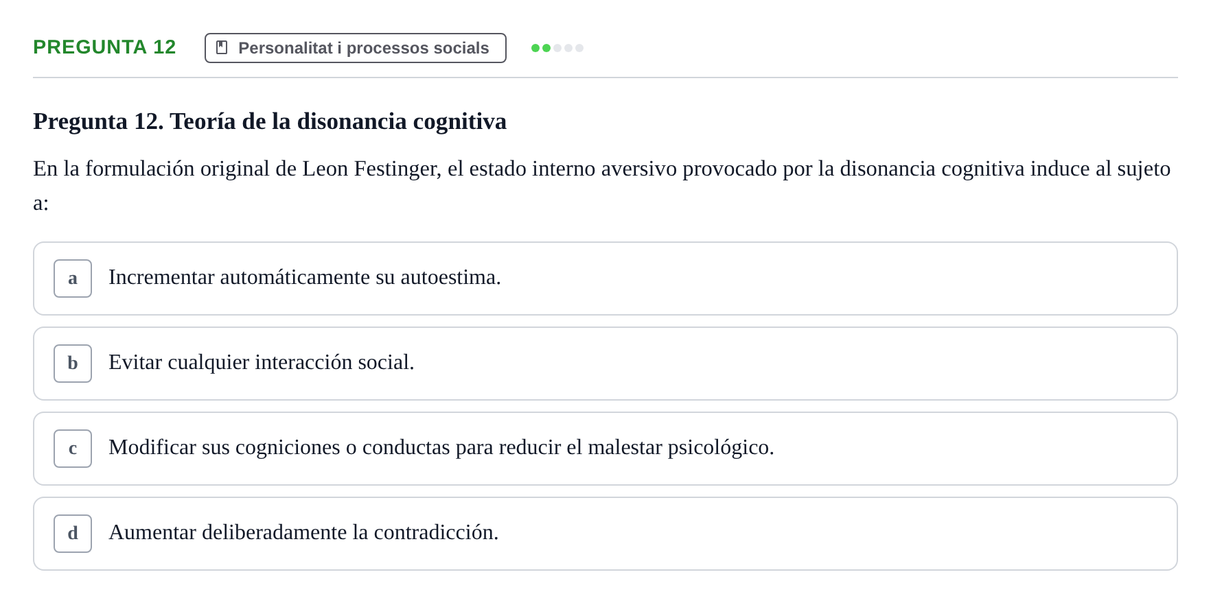Enunciado: Pregunta 12