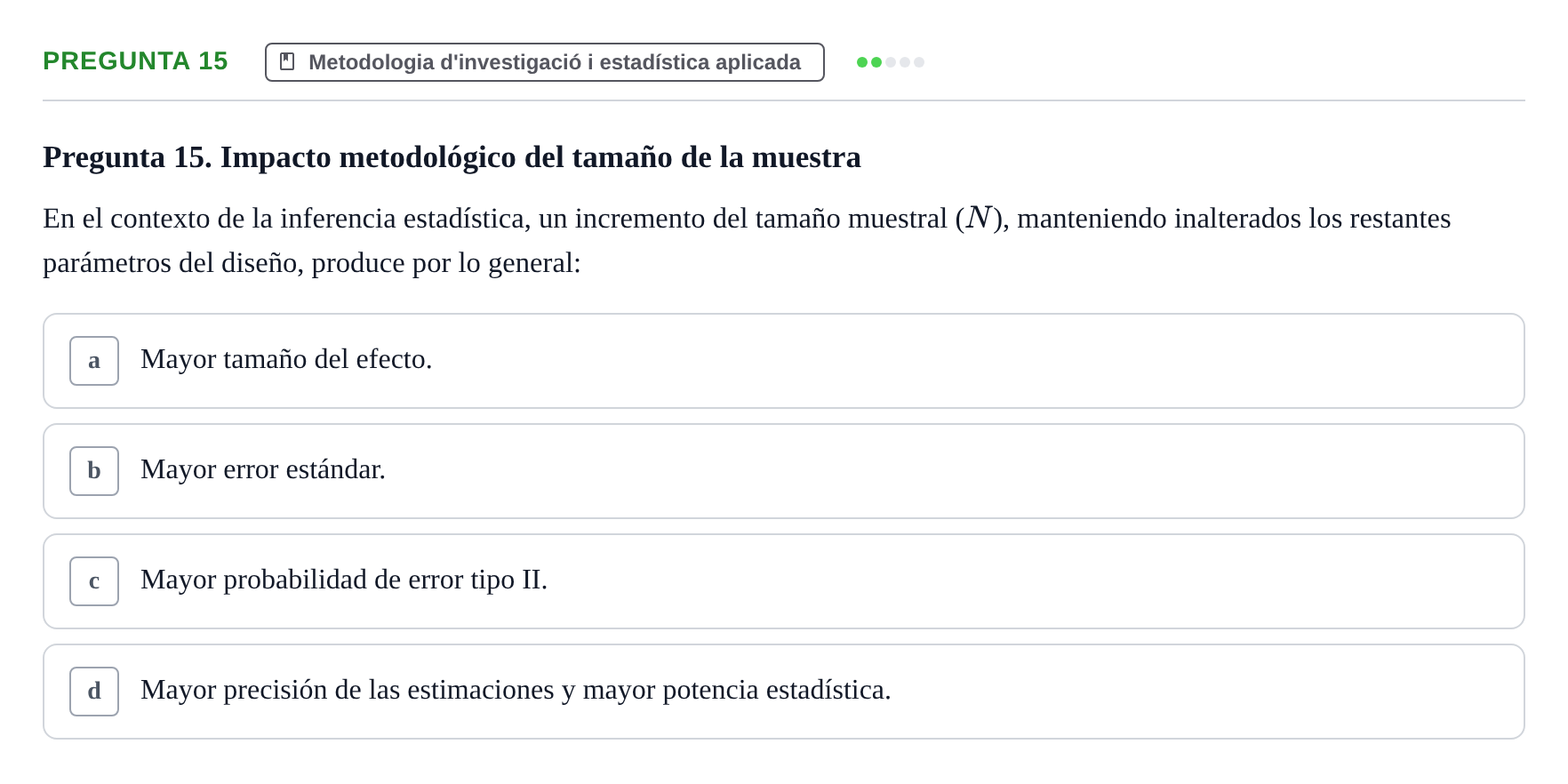 Enunciado: Pregunta 15