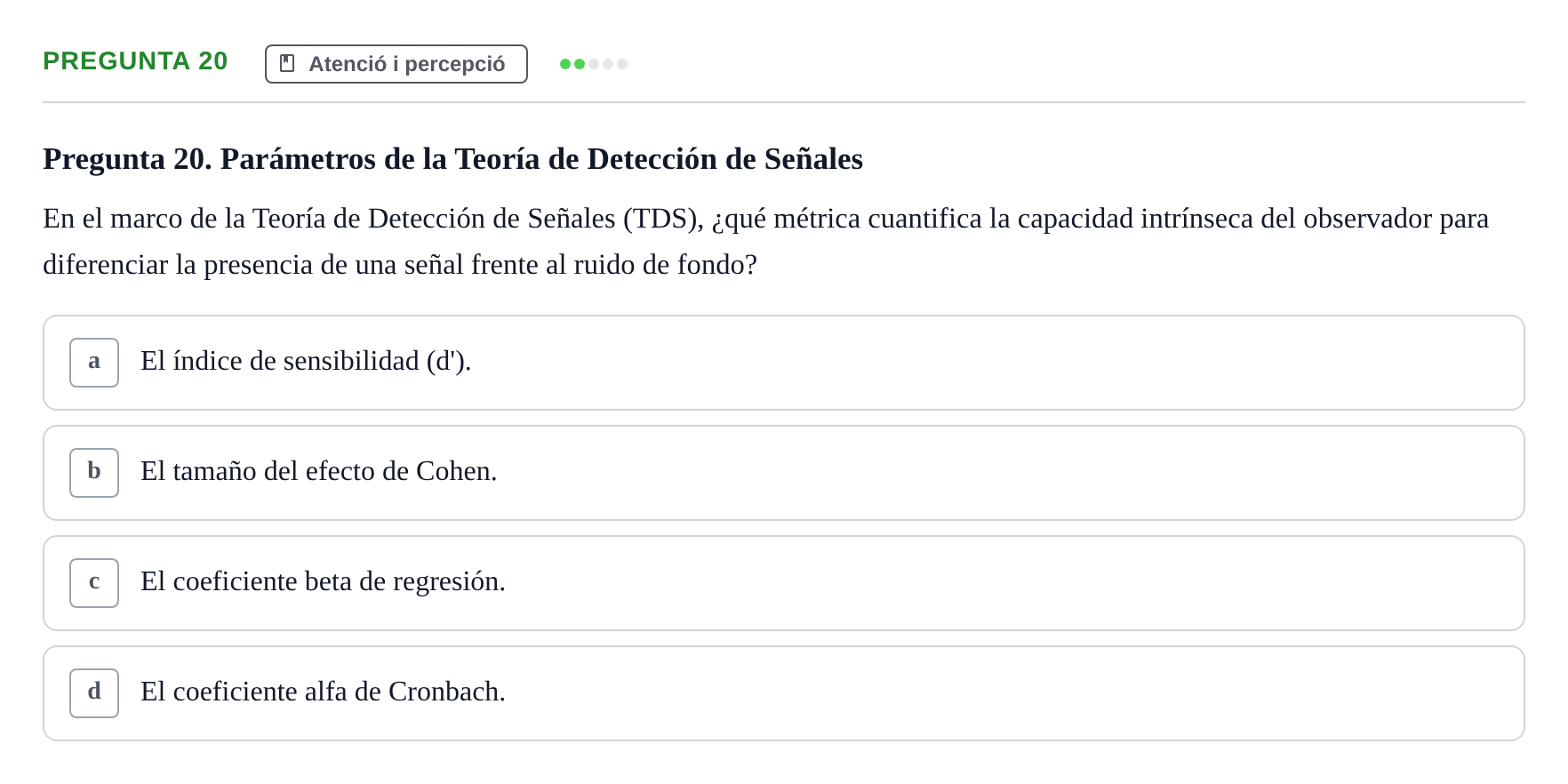 Enunciado: Pregunta 20