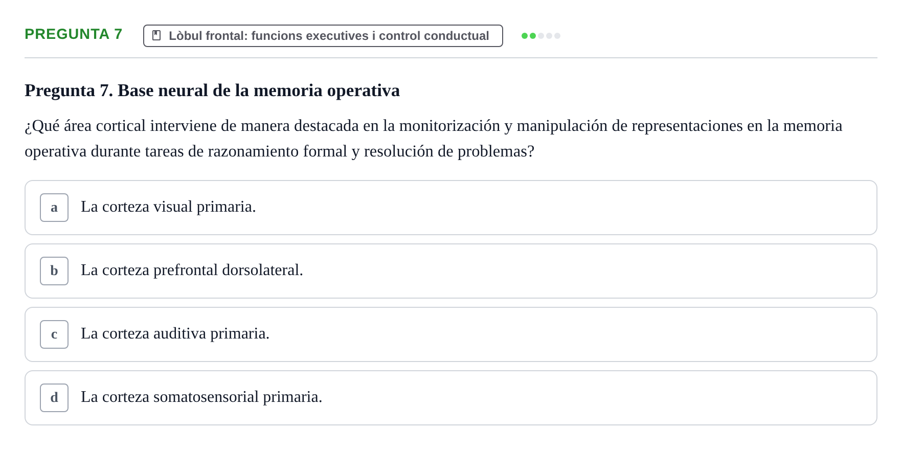 Enunciado: Pregunta 7