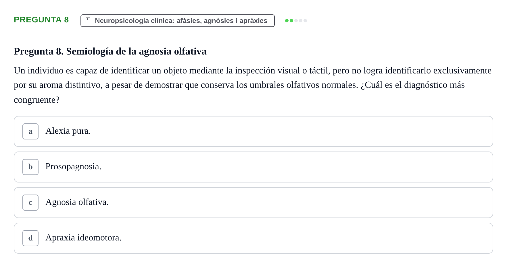 Enunciado: Pregunta 8
