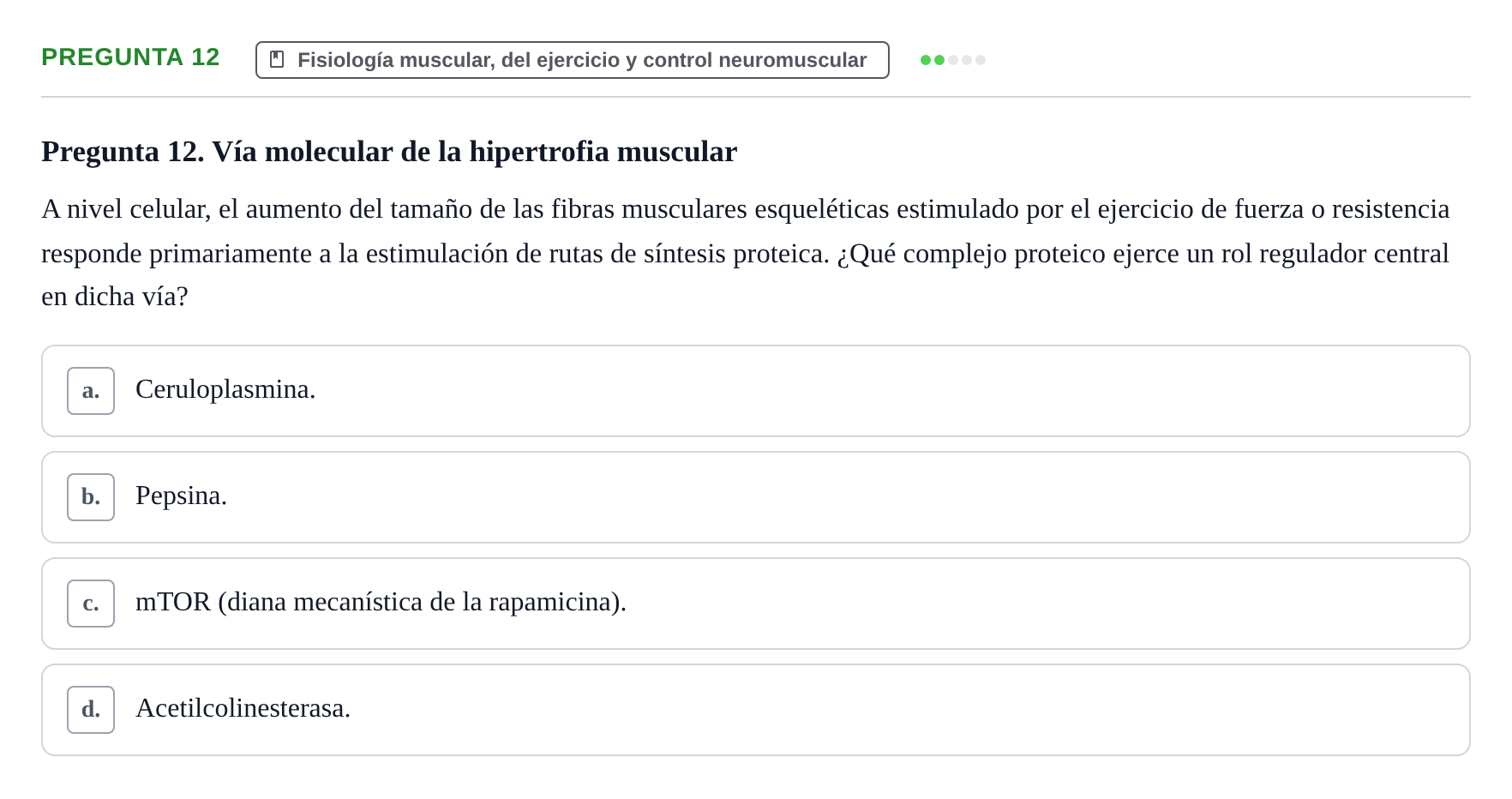 Enunciado: Pregunta 12