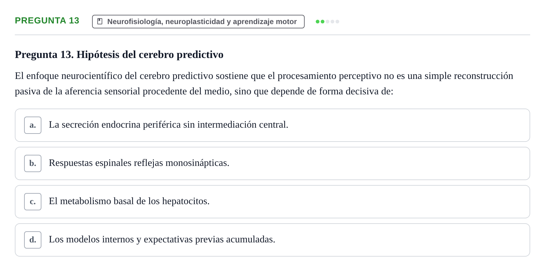 Enunciado: Pregunta 13