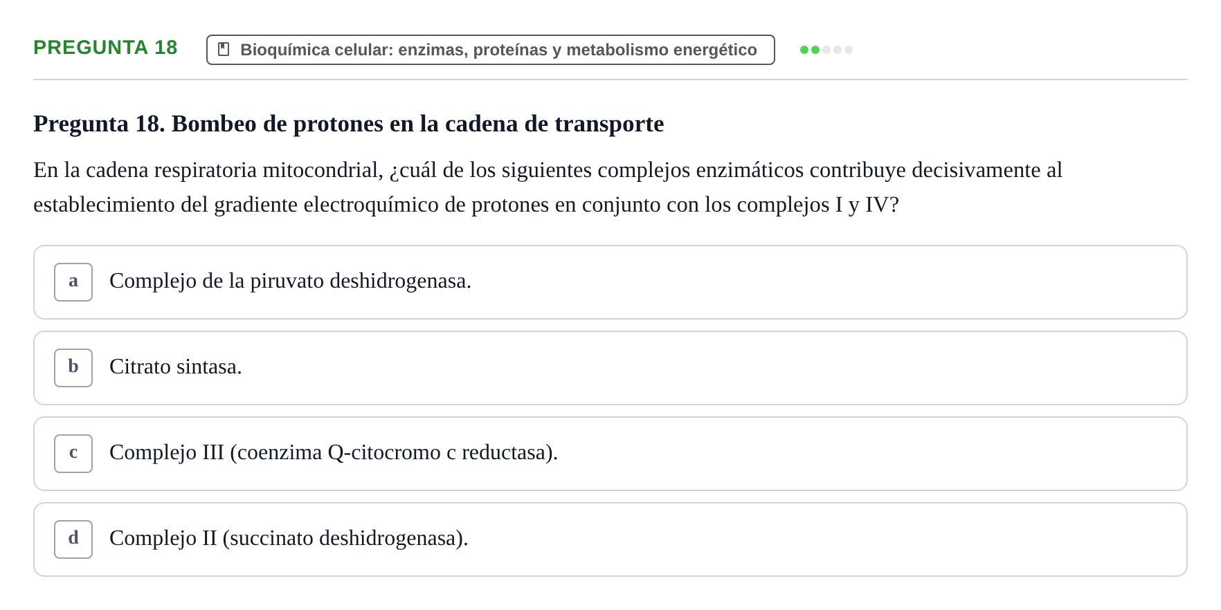 Enunciado: Pregunta 18