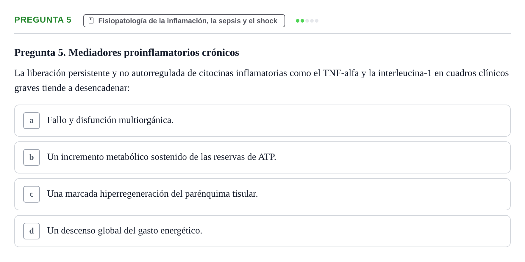 Enunciado: Pregunta 5