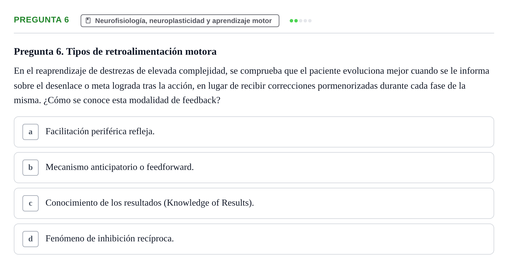 Enunciado: Pregunta 6