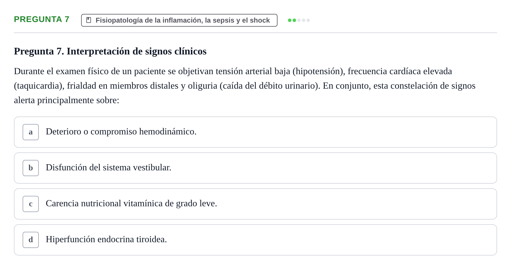 Enunciado: Pregunta 7