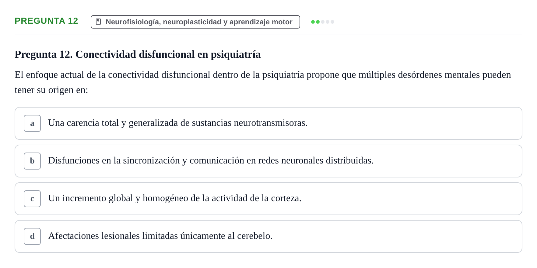Enunciado: Pregunta 12
