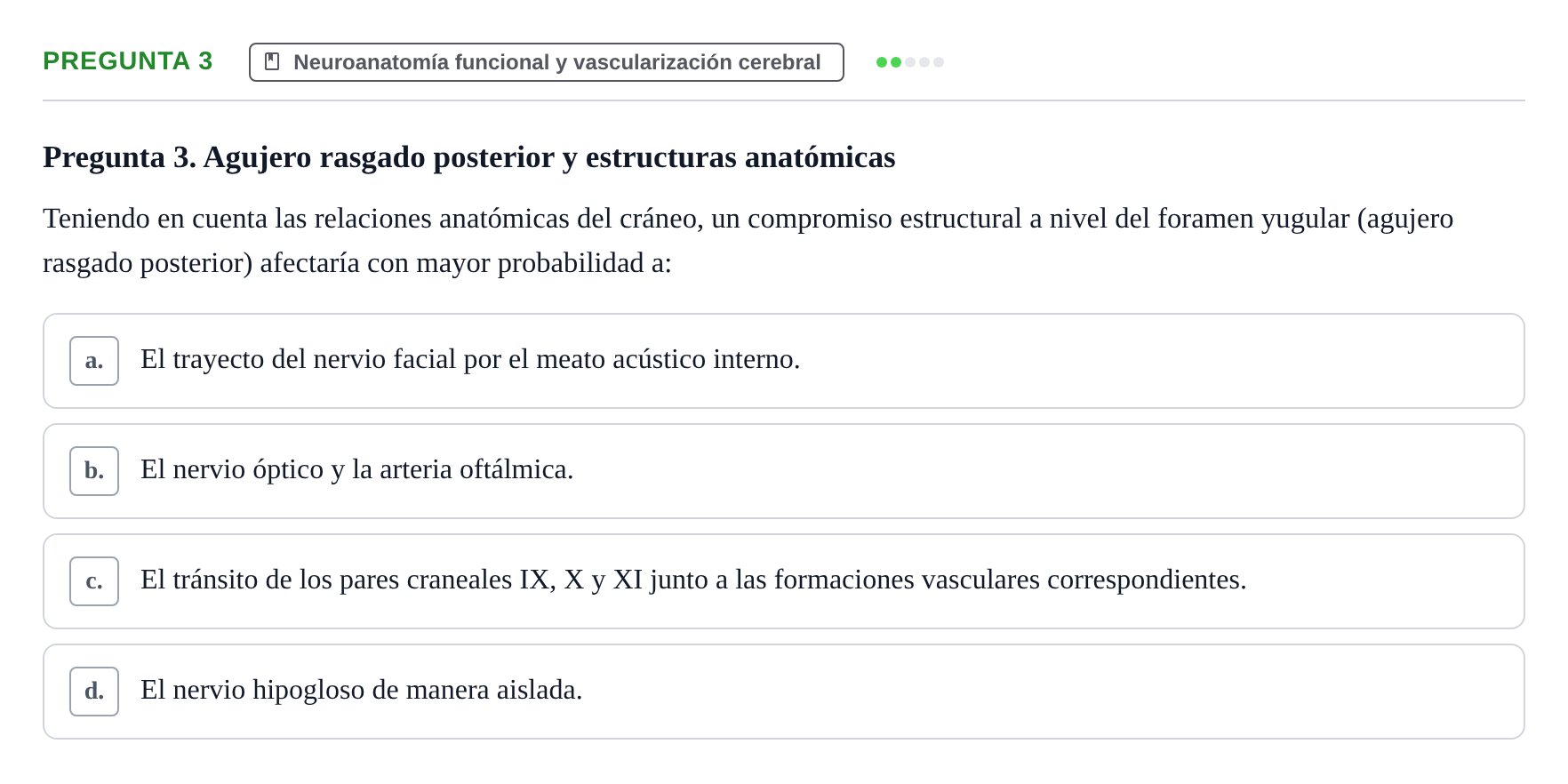 Enunciado: Pregunta 3