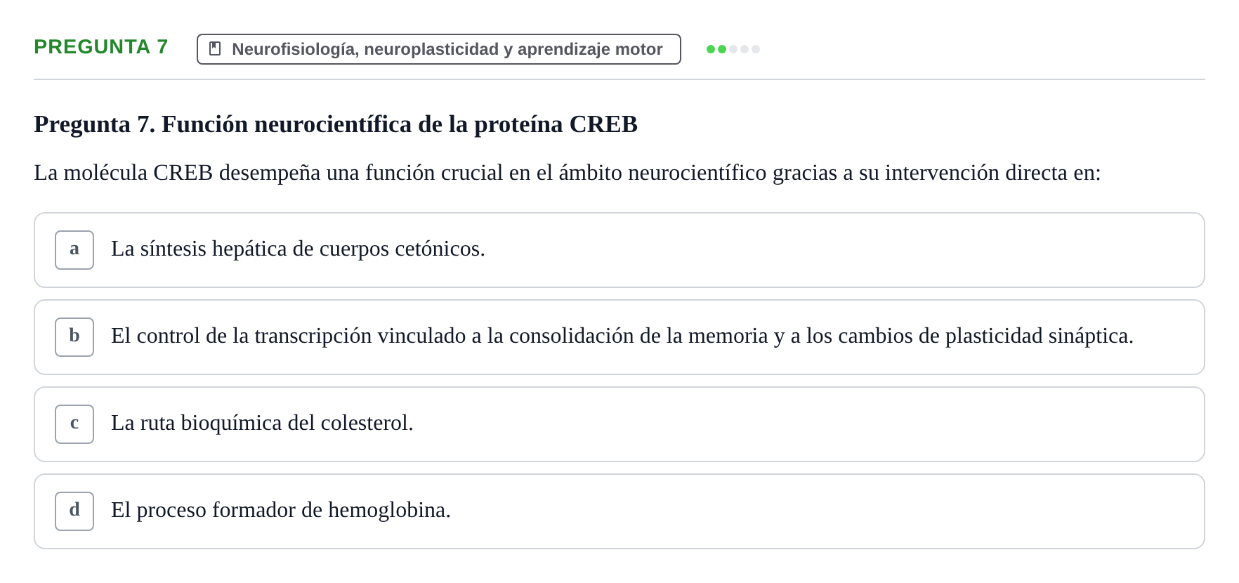 Enunciado: Pregunta 7