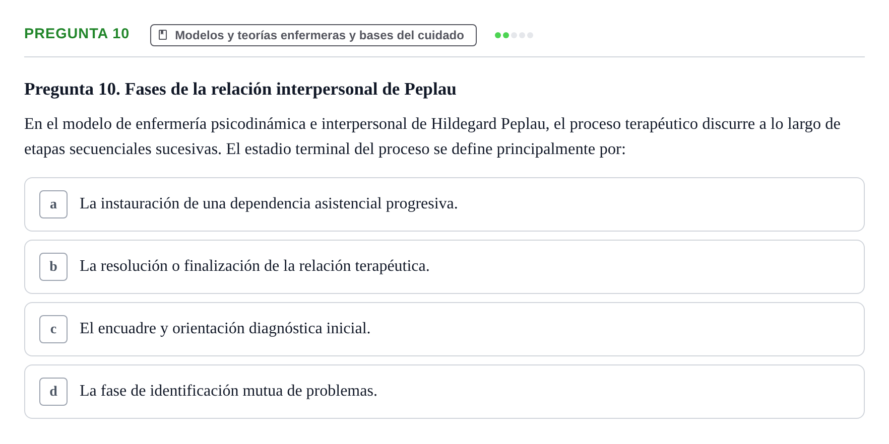 Enunciado: Pregunta 10