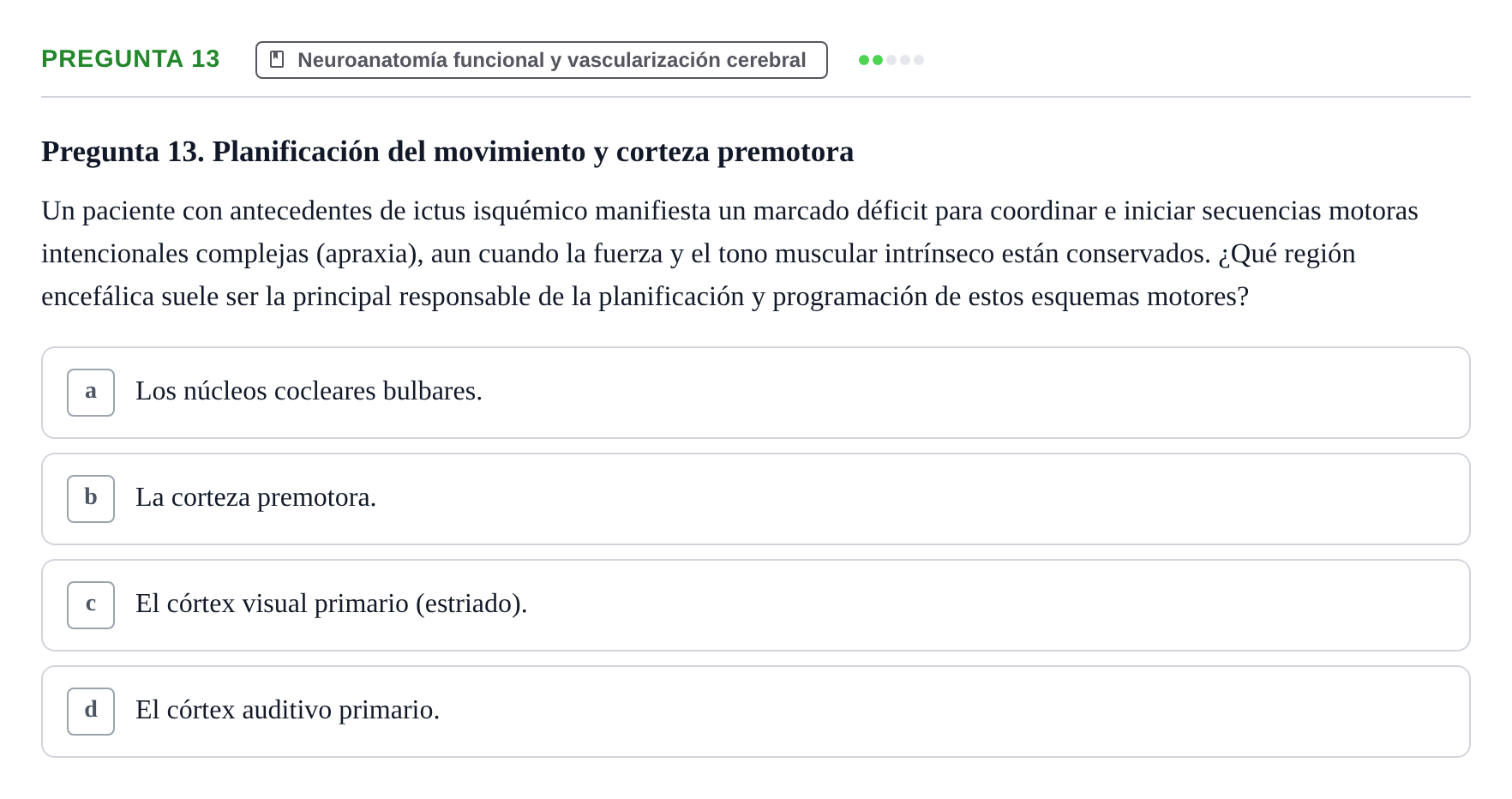 Enunciado: Pregunta 13