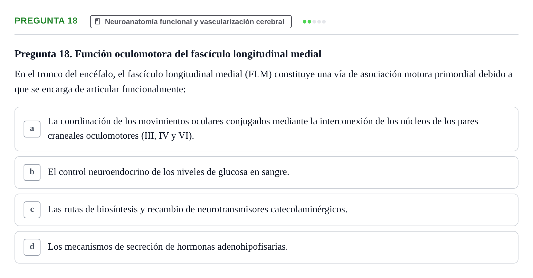 Enunciado: Pregunta 18