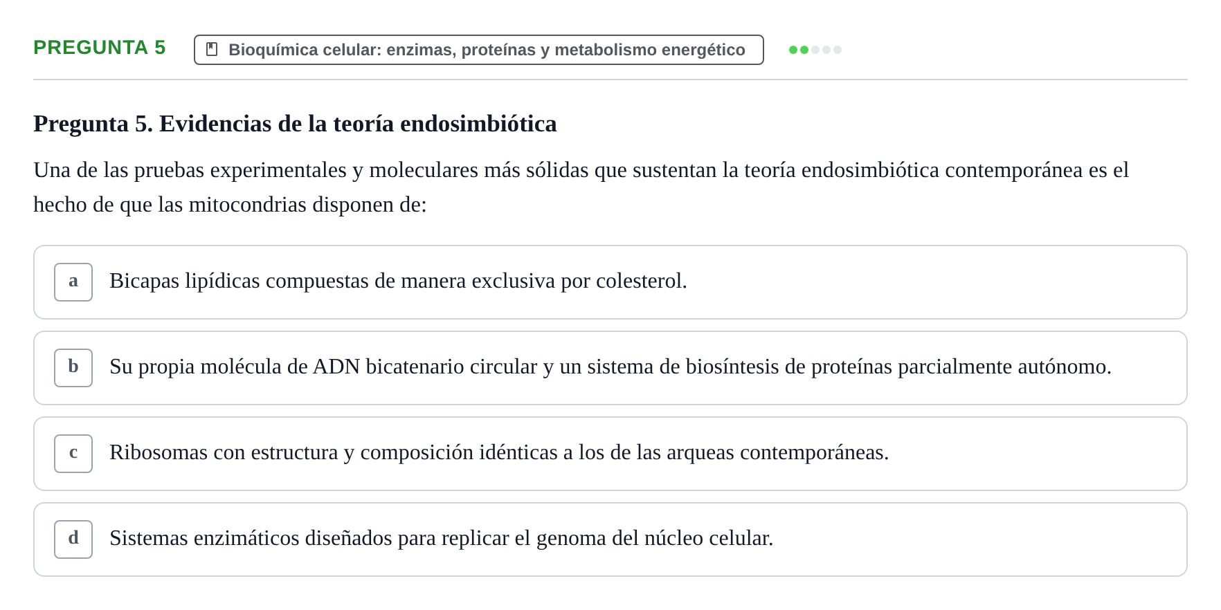 Enunciado: Pregunta 5