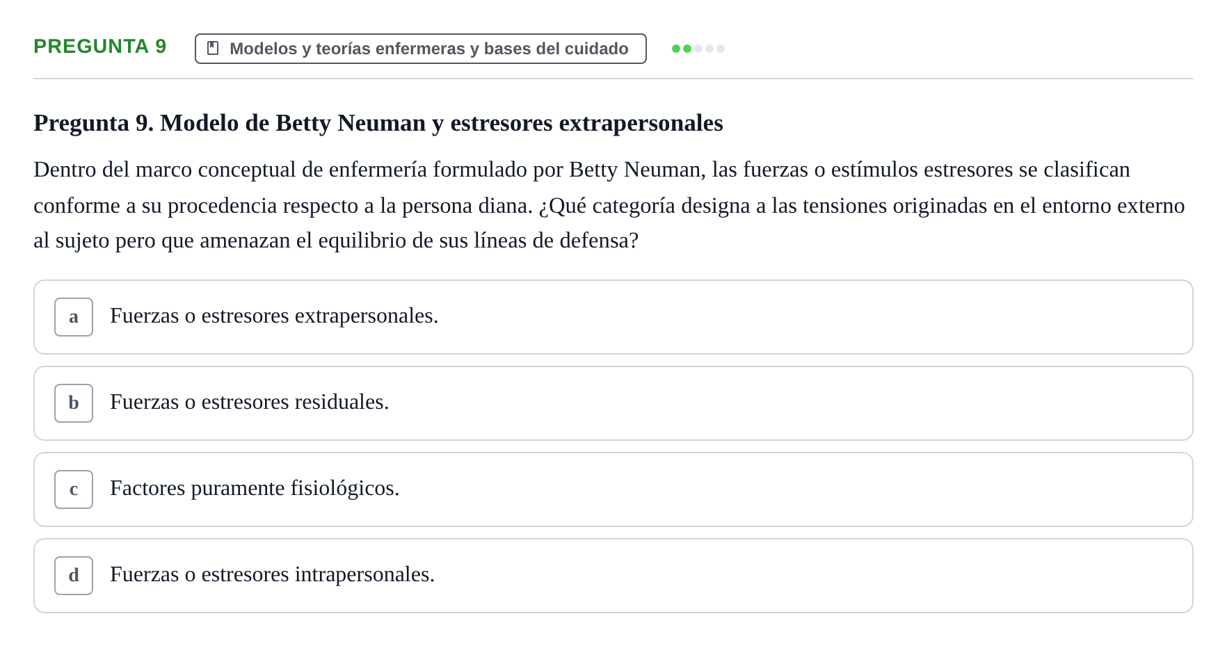 Enunciado: Pregunta 9
