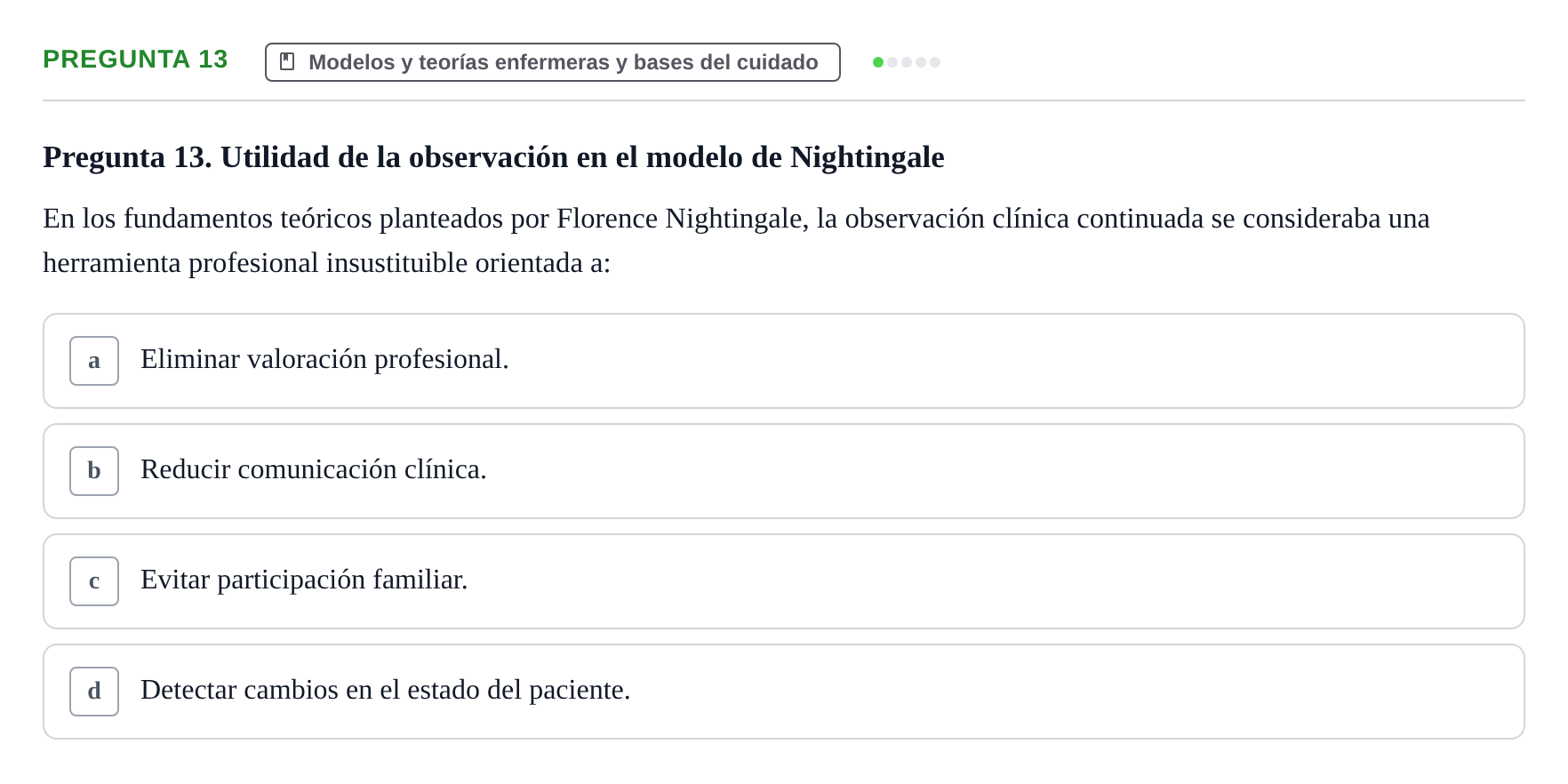 Enunciado: Pregunta 13