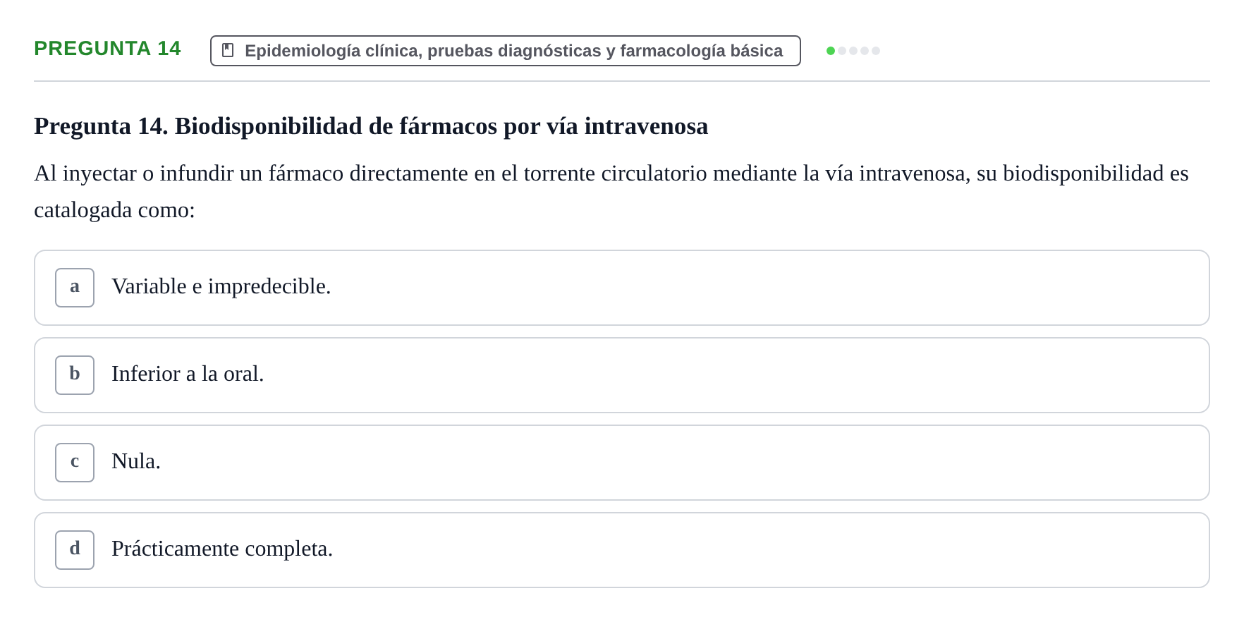 Enunciado: Pregunta 14