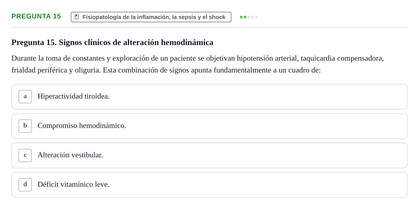 Enunciado: Pregunta 15