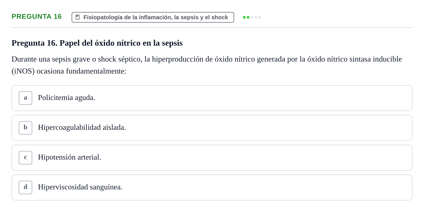 Enunciado: Pregunta 16