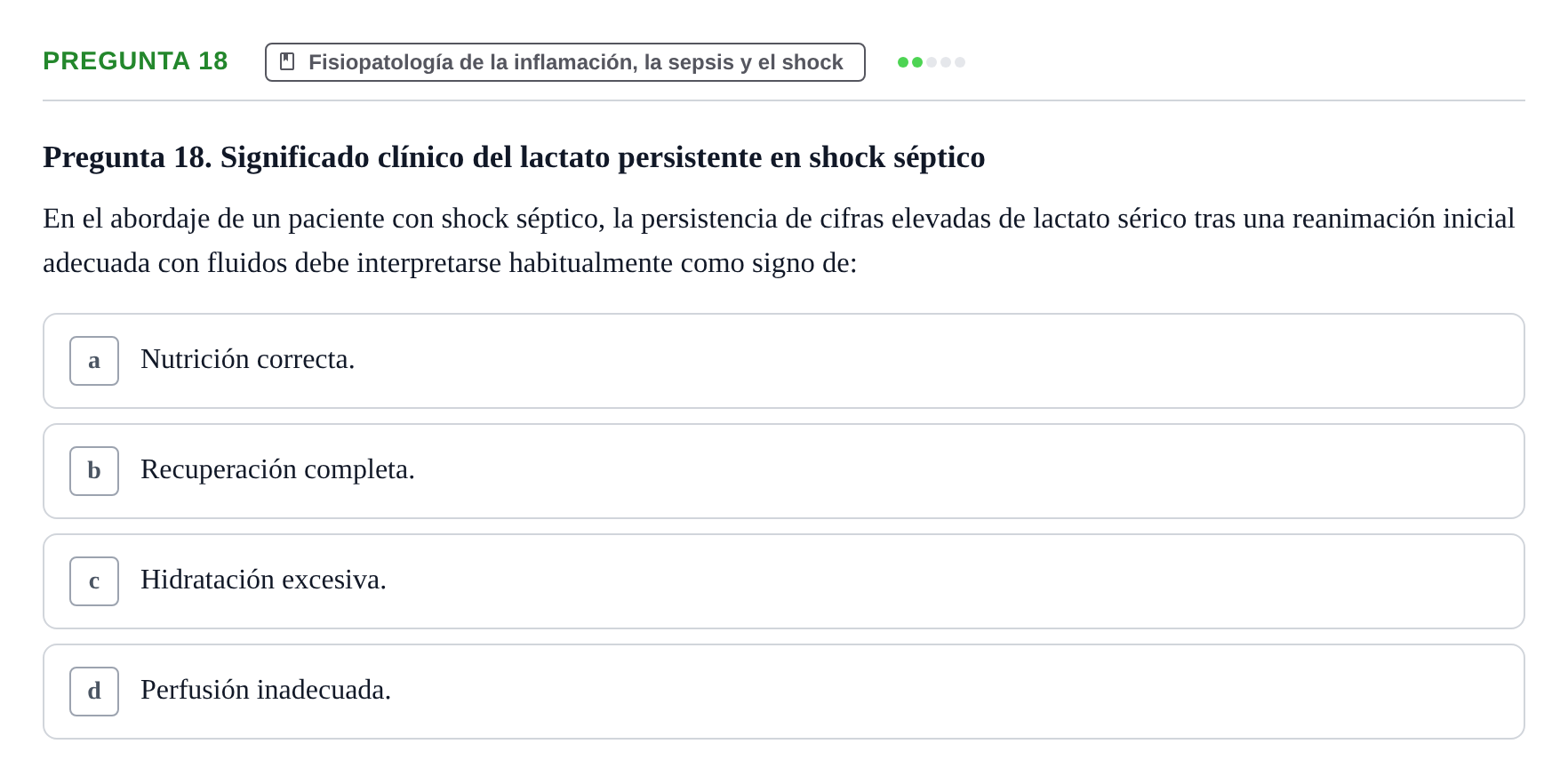 Enunciado: Pregunta 18