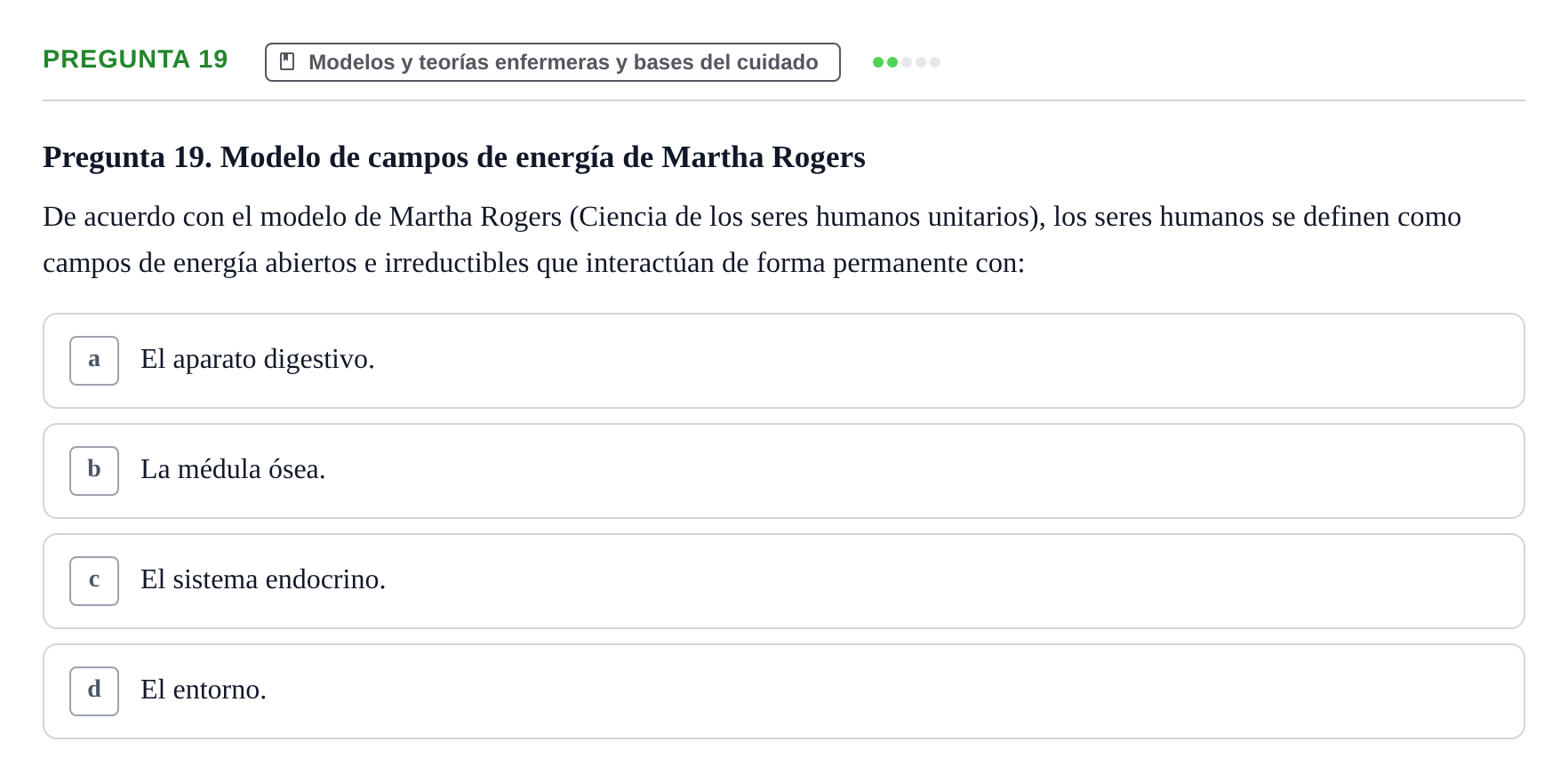Enunciado: Pregunta 19