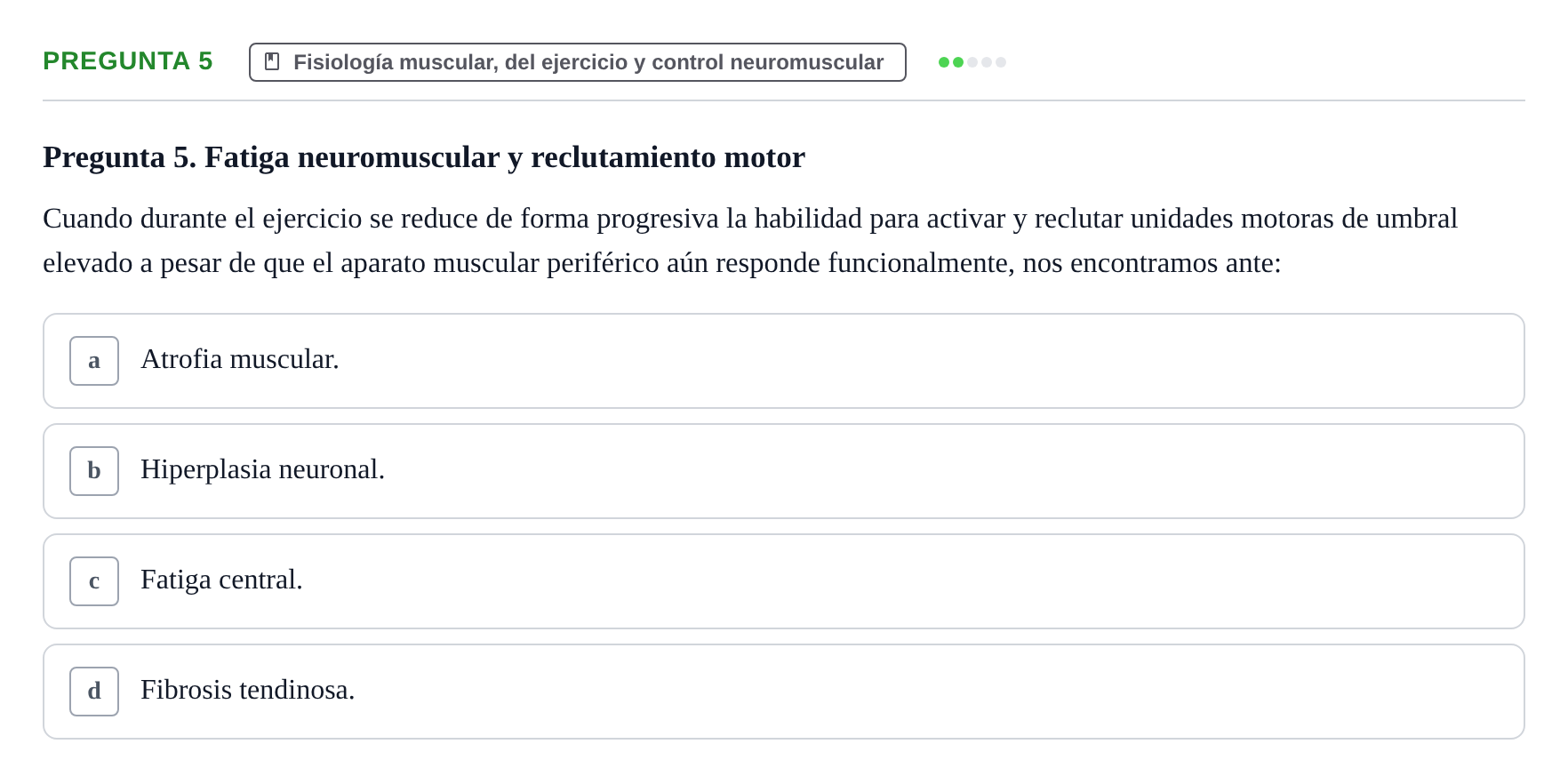Enunciado: Pregunta 5