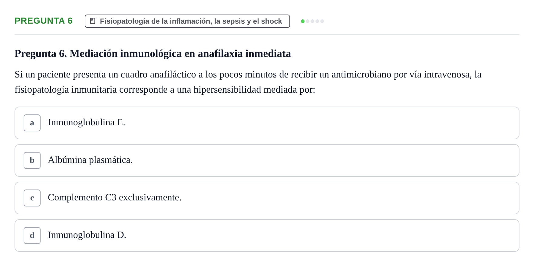 Enunciado: Pregunta 6