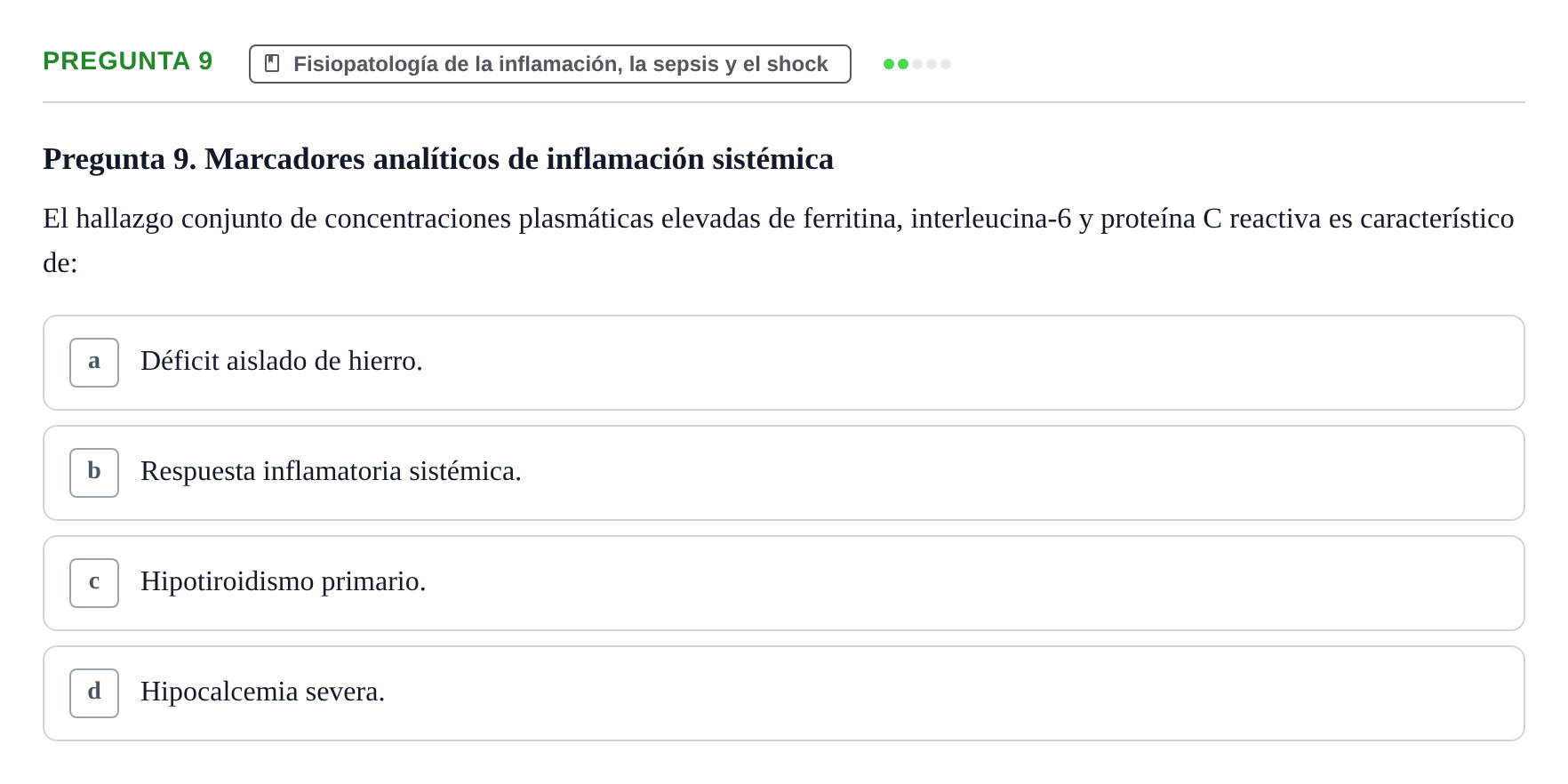 Enunciado: Pregunta 9